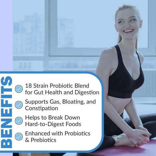 Instant Digest Complete 2-In-1 Probiotic Digestive Enzymes, 60 Capsules