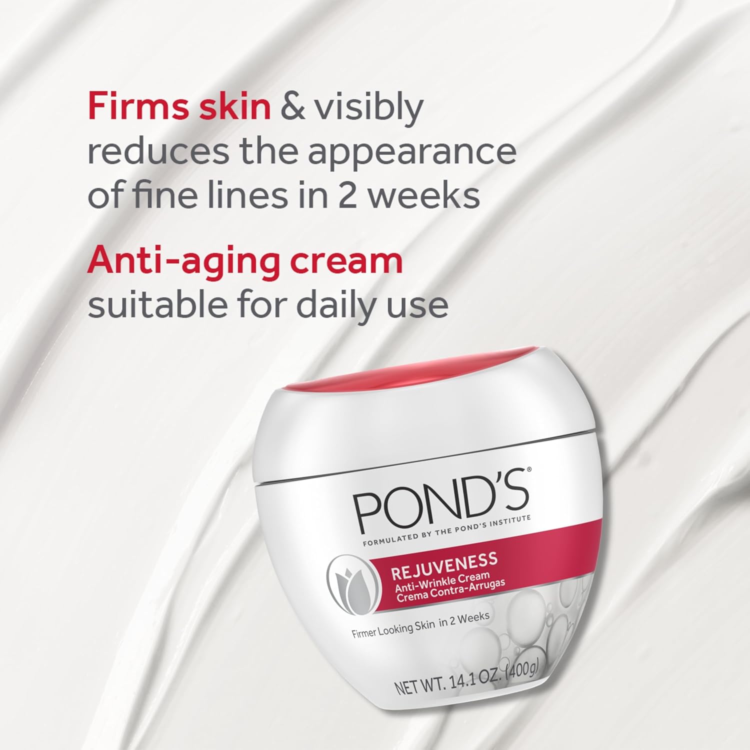 Pond'S Anti-Wrinkle Face Cream Anti-Aging Face Moisturizer With Alpha Hydroxy Acid And Collagen 14.1 Oz : Beauty & Personal Care