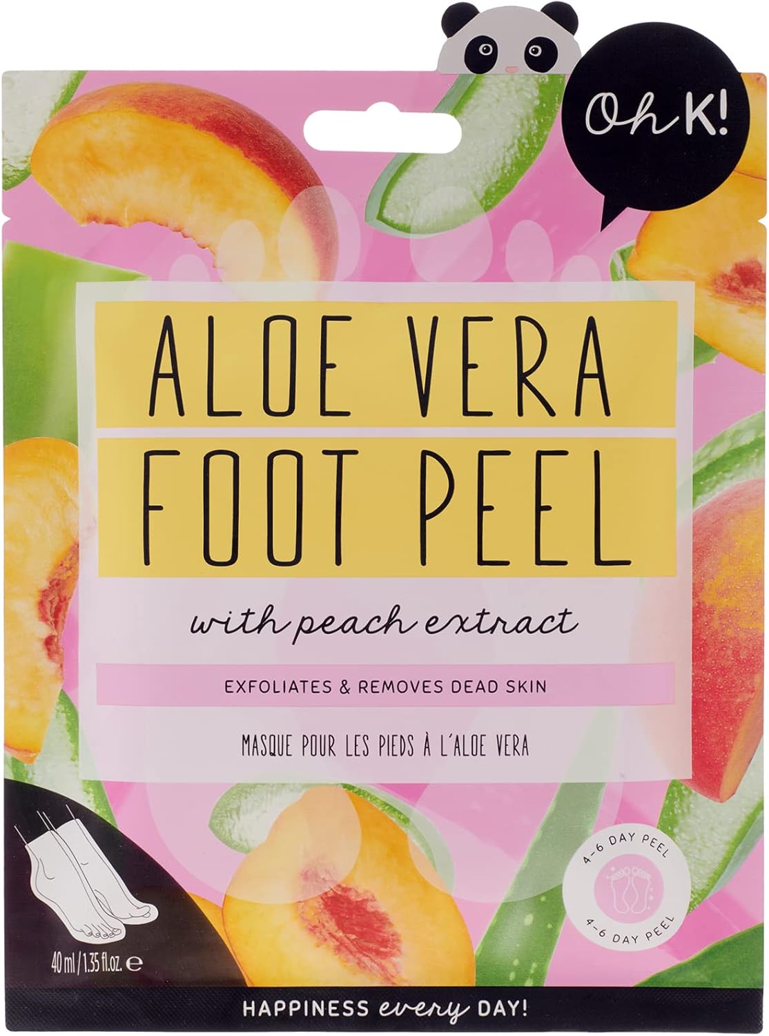 Oh K! Aloe Vera Foot Socks, For Dry Hard Skin, Aloe Vera Scent, Vegan and Cruelty Free, 65g : Amazon.co.uk: Fashion