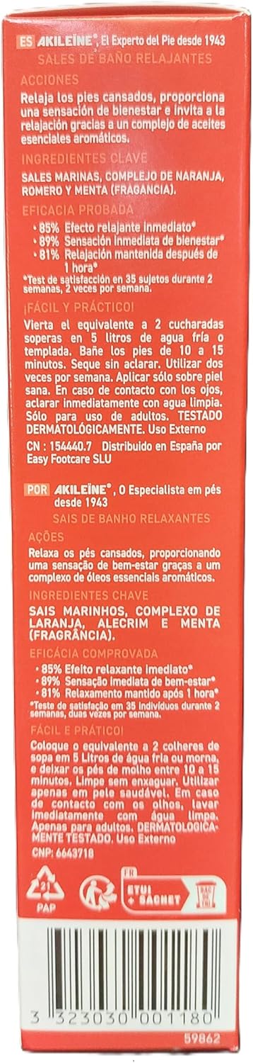 Akileïne Relaxing Foot Bath Salts 6 X 20G