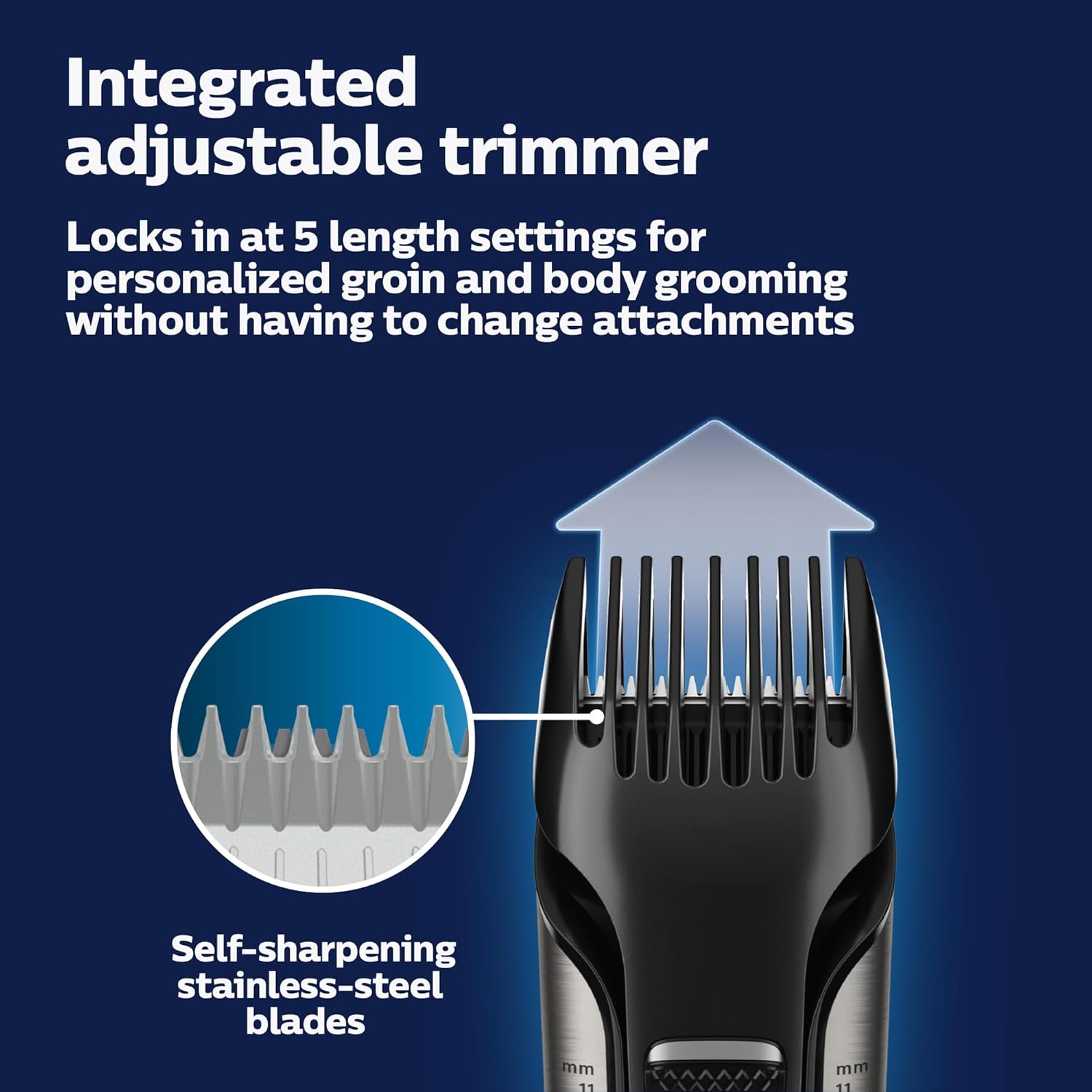 Philips Norelco Bodygroom 7000 Series, Showerproof Groin And Body Trimmer For Men, Precise Body Grooming, Adjustable Comb, Safe Even Below The Belt, 80 Min. Runtime, Model Bg7030/49 : Beauty & Personal Care