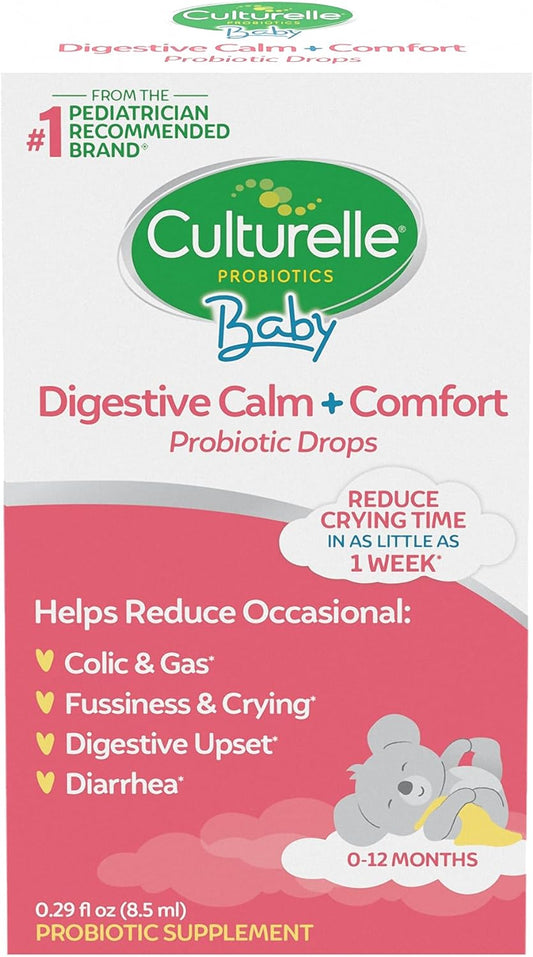 Culturelle, Baby Calm & Comfort Drops 0-12 Months, 0.29 Ounce & Baby Immune & Digestive Support Probiotic + Vitamin D Drops, Helps Support Immune Health