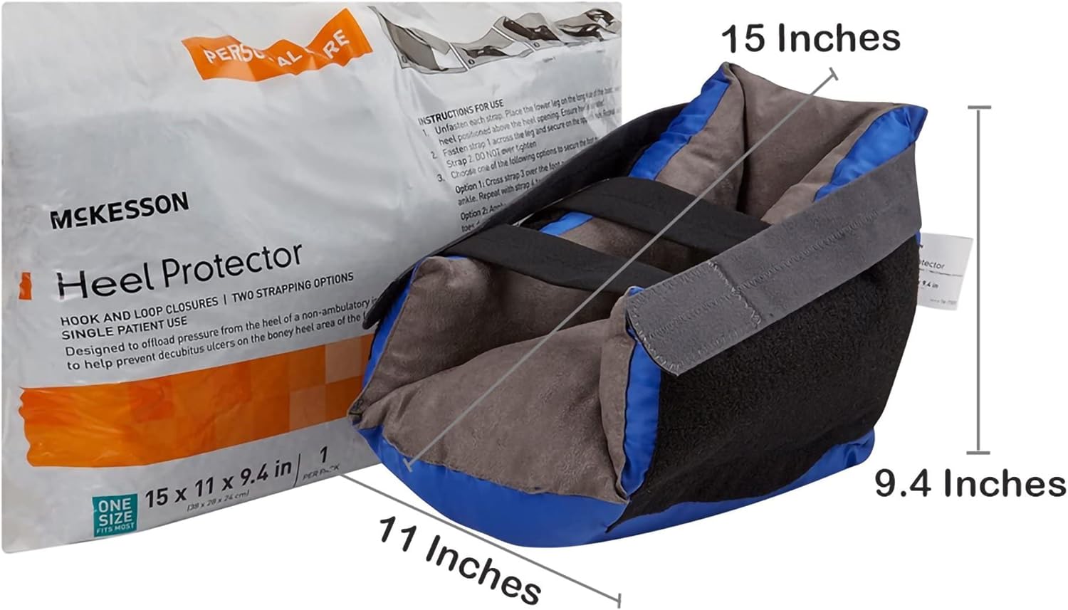 McKesson Heel Protector Boot, Cushion Pillow, One Size Fits Most, 4 Count