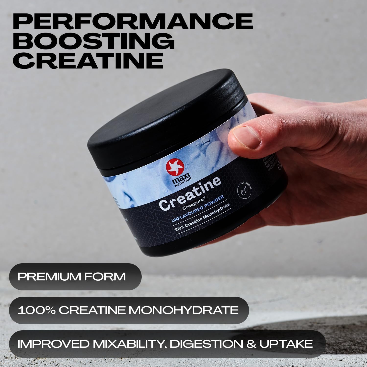 MaxiNutrition 100 Percent Creatine monohydrate, (Creapure) 250g, high dose and Pure creatine Powder for Maximum Performance During Your Training, Unflavoured : Amazon.co.uk: Health & Personal Care