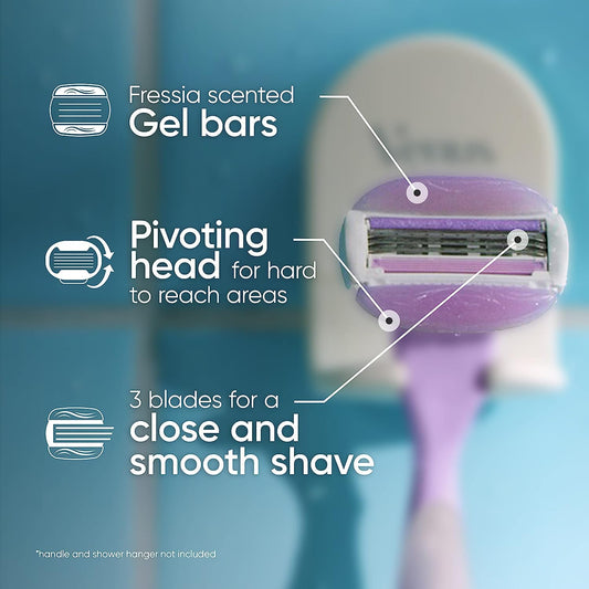 Gillette Venus Comfortglide Womens Razor Blade Refills, 6 Count, Freesia Scented Gel Bar Protects Against Skin Irritation