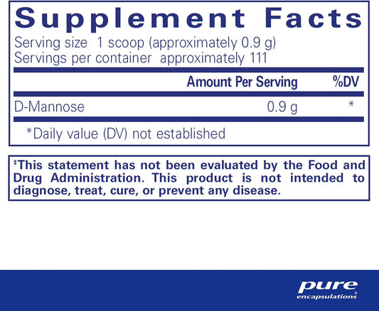 Pure Encapsulations D-Mannose Powder - For Urinary Tract Support - Urinary Tract Support & Bladder Health* - Easy Dissolve Powder - Non-Gmo & Vegan - 3.5 Oz