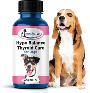 Bestlife4Pets Hypo-Balance Thyroid Support For Dogs - Natural Canine Thyroid Supplement Supports Endocrine System To Restore Energy, Improve Mood, Reduce Shedding And Boost Metabolic Functions
