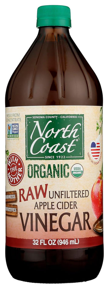 North Coast Organic Raw Unfiltered Apple Cider Vinegar, 32 Fz