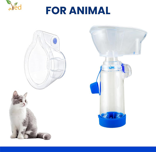 Pet Inhaler Spacer (Comfort Chamber) For Improved Breathing Of Your Cat, Dog And Furry Friend (Blue)