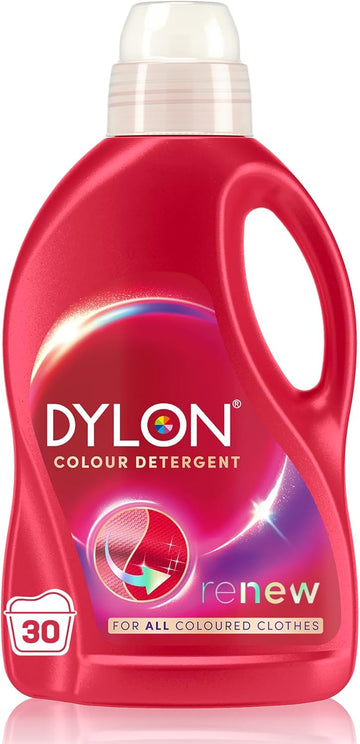 Dylon Colour Detergent (30 Wash Loads), Liquid Laundry Detergent For All Coloured Clothes, Colour Washing Detergent To Revitalise Colours And Renewing In Every Wash With Optimal Results In 10 Washes