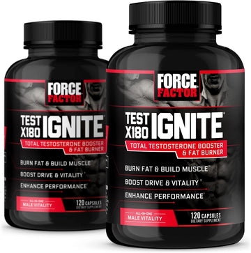 Force Factor Test X180 Ignite 120Ct 2-Pack, 240 Count