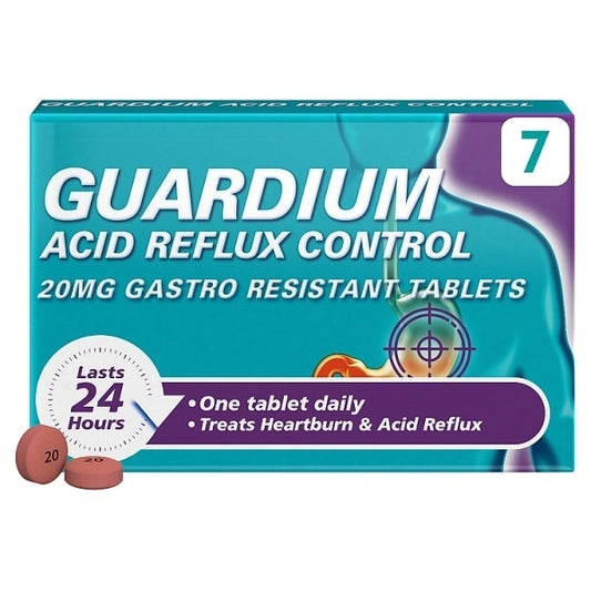 Guardium Acid Reflux Control Tabs Heartburn Indigestion 7S