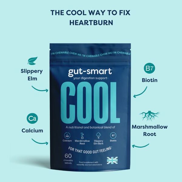 Gut-Smart Cool 60S - Natural Heartburn & Acid Reflux Relief