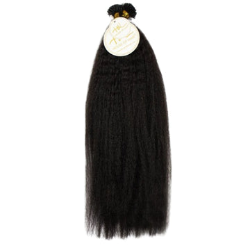 House Of Hair Uk Kinky Straight Ebony I-Tip Strands 22