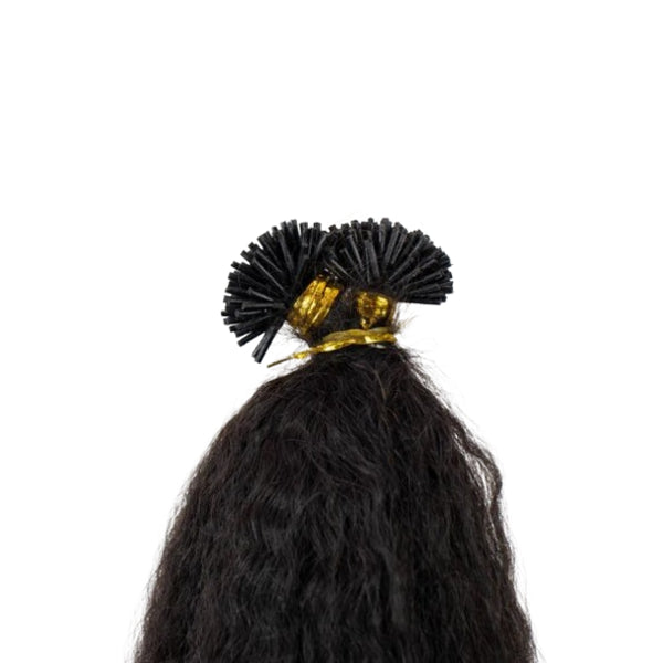 House Of Hair Uk Kinky Straight Ebony I-Tip Strands 22