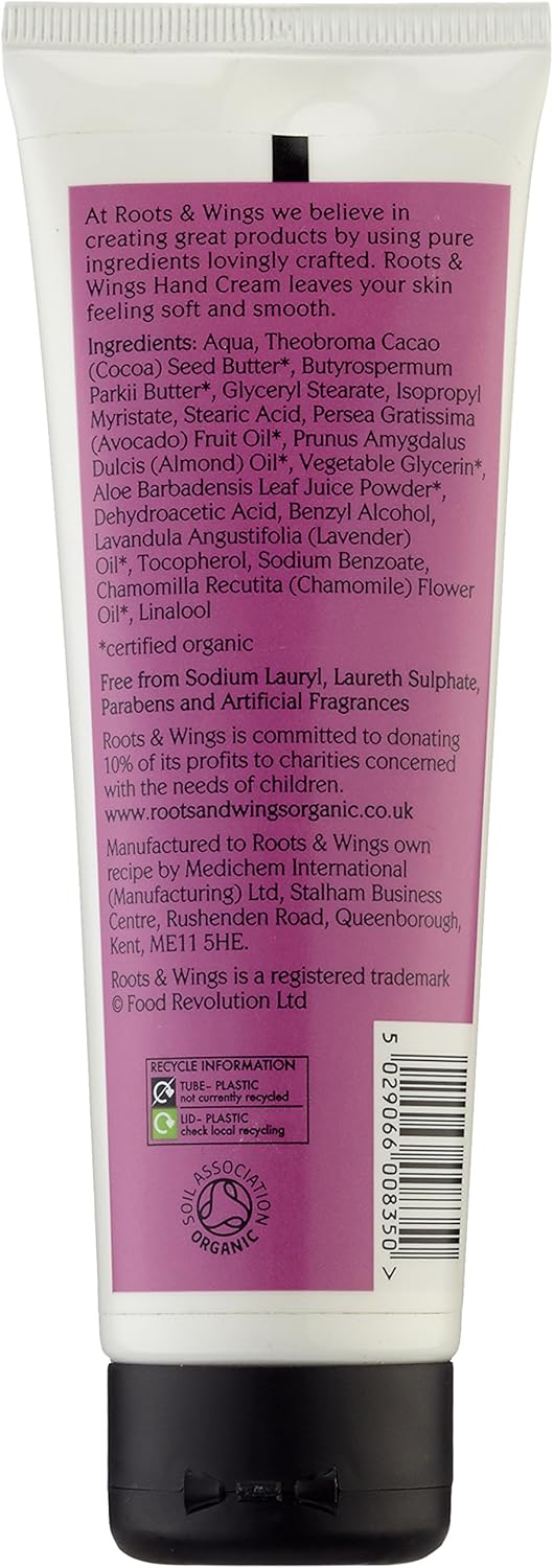 Roots & Wings Organic Gentle Lavender & Chamomile Hand Cream 125Ml