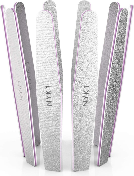 White Nail Buffer Sanding Block - (Pack Of 10) Nyk1 Professional Salon Quality Grit Nail Buffer File For Sanding, Filing Natural, Or Acrylic Gel Nails