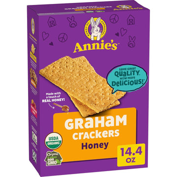 Annie'S Organic Honey Graham Crackers, Made With Whole Grain, 14.4 Oz