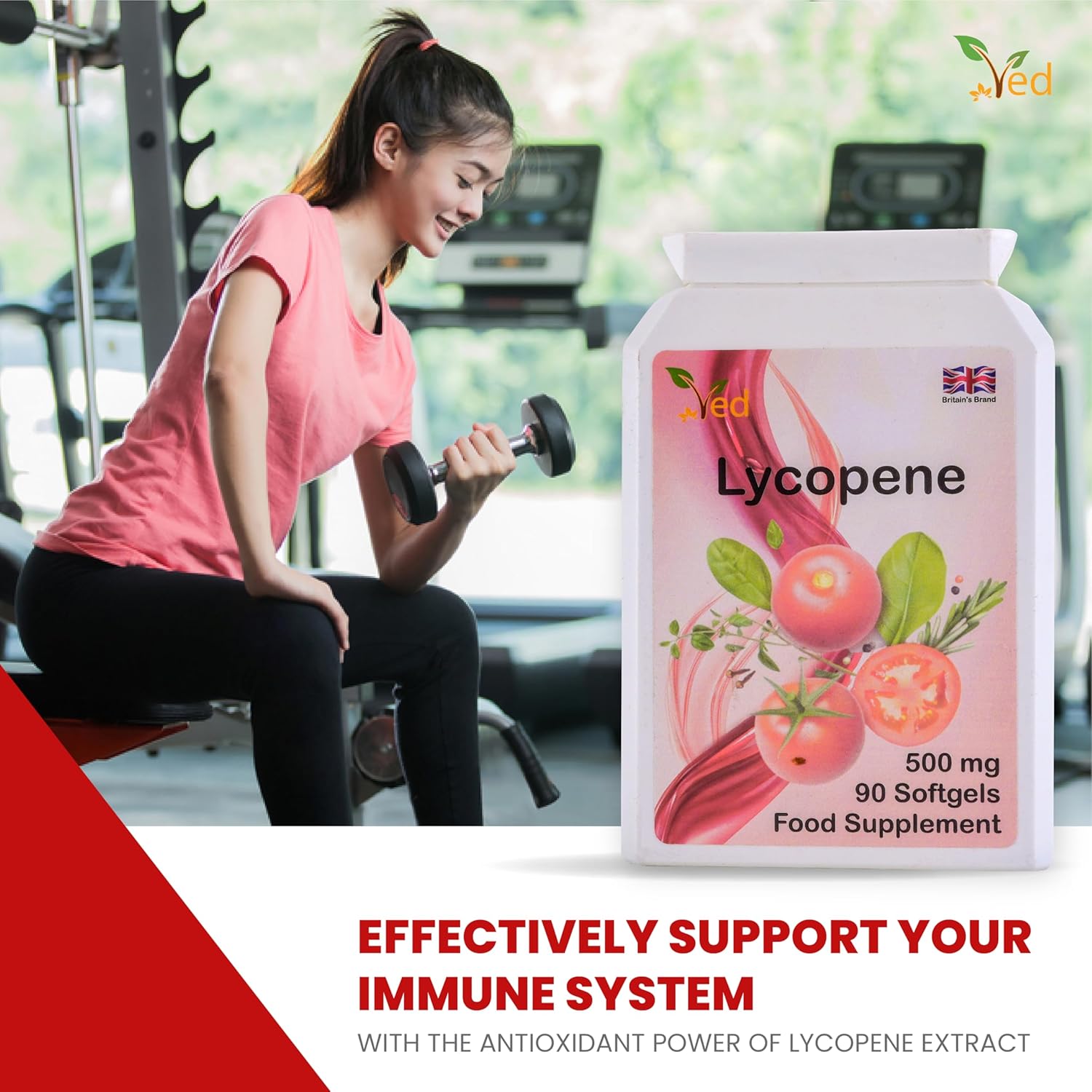 Ved Lycopene Supplement, Supports Energy Balance, Non-GMO, High Lycopene 500mg x 90 Softgel : Amazon.co.uk: Health & Personal Care