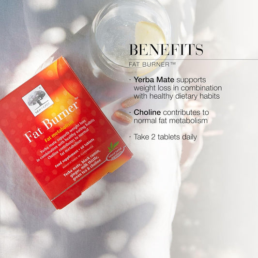 New Nordic Fat Burner, 1 Month Supply, Supports Slimming & Weight Loss With Yerba Mate & Green Tea For Women & Men, 60 Tablets