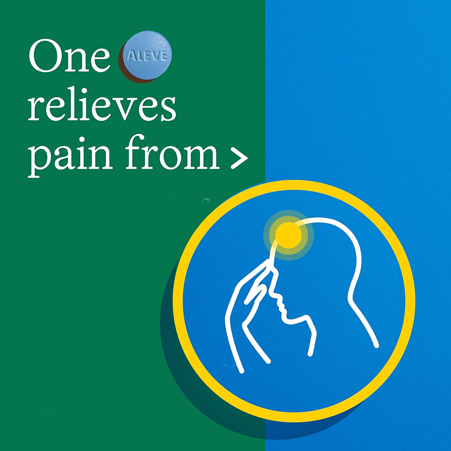 Aleve Headache Pain Reliever & Fever Reducer Tablets, Naproxen Sodium, for Headache Pain Relief, Pain Medicine for Adults, Headache Pain Relief Pills, 175 Count : Health & Household