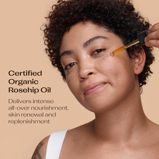 Trilogy Certified Organic Rosehip Oil, Intensive Nourishment, Improves Appearance Of Scars, Stretch Marks, Fine Lines, & Wrinkles, 0.68 Fl Oz