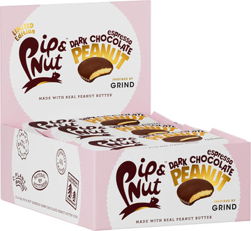 Pip And Nut Limited Edition Dark Chocolate Espresso Peanut Butter Cup With Grind 15 X 34G