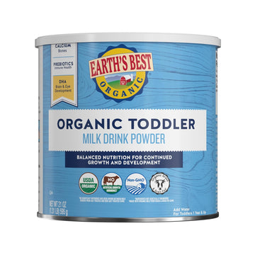 Earth'S Best Organic Milk Drink Powder Toddler Formula, 21 Oz Canister