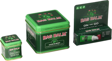 Bag Balm Bundle (8 Ounces, 1 Ounces Tins And On-The-Go Tube)