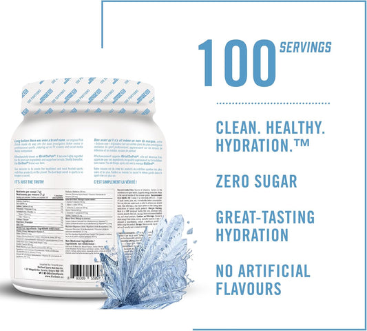 Biosteel Zero Sugar Hydration Mix, Great Tasting Hydration With 5 Essential Electrolytes, White Freeze, 100 Servings Per Tub