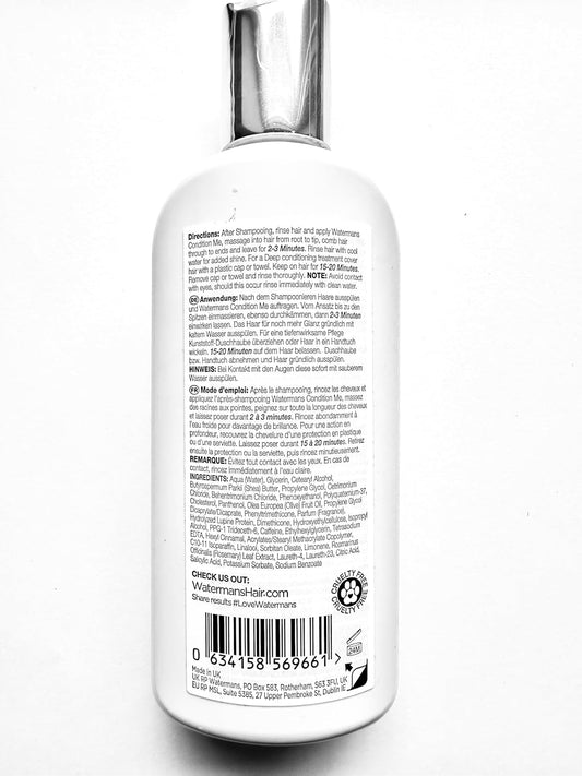 Watermans Hair Growth Conditioner - With Niacinamide, Shea Butter, And Rosemary - Suitable For All Hair Types Including Afro - Nourishing Treatment For Dry & Damaged Hair