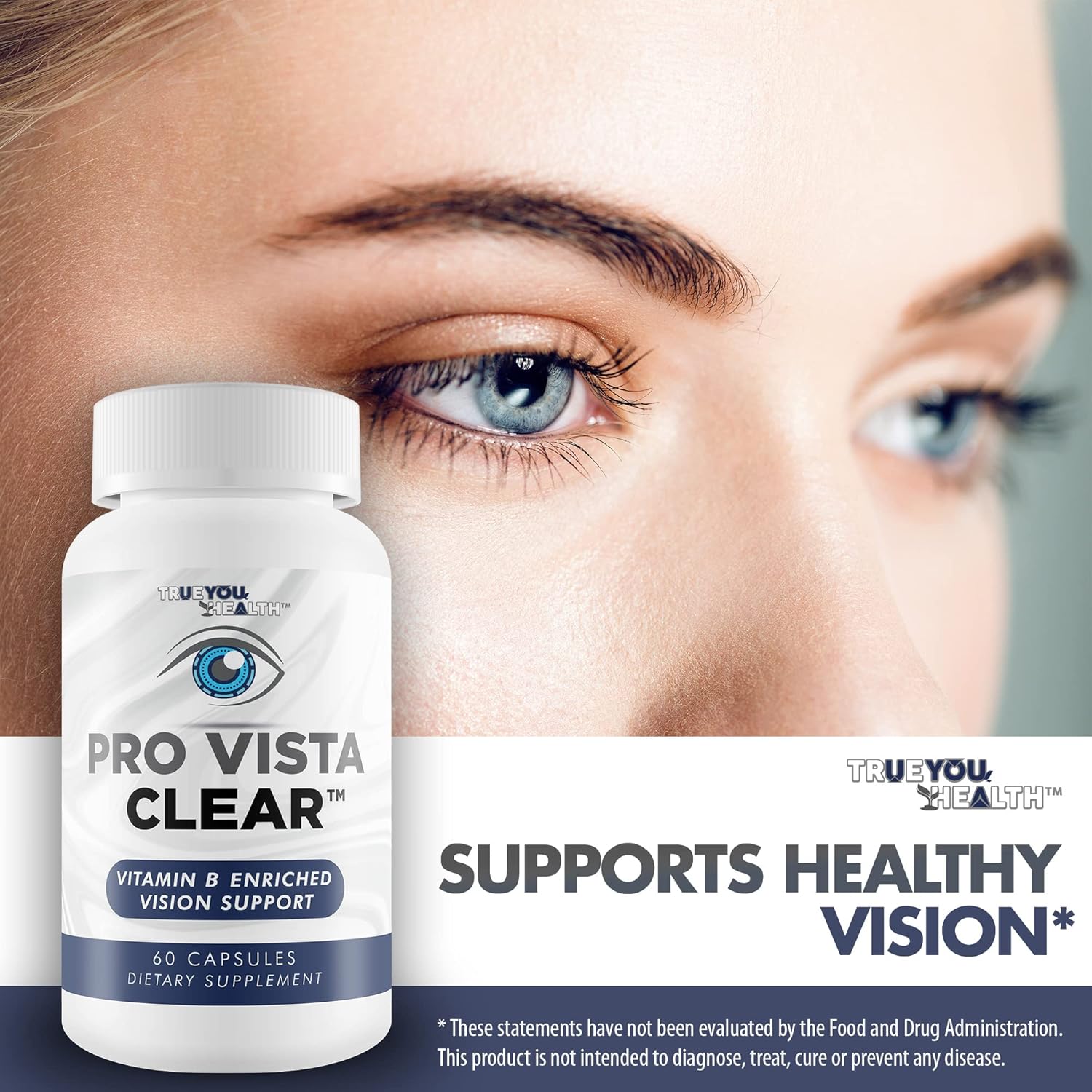 Pro Vista Clear For Eyes - Vitamin B Enriched Vision Support - Our Best Pro Vista Clear Vision Formula Proprietarily Formulated To Naturally Support Eye Health - Vitamin & Mineral Formula : Health & Household