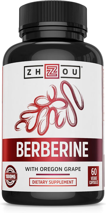 Zhou Nutrition Berberine Supplement 1000Mg With Oregon Grape, Support
