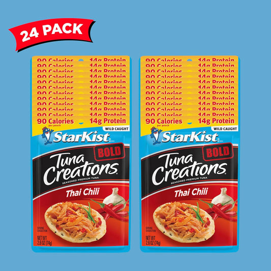 Starkist Tuna Creations Bold Thai Chili Style, Packaging May Vary, 2.6 Oz, Pack Of 24