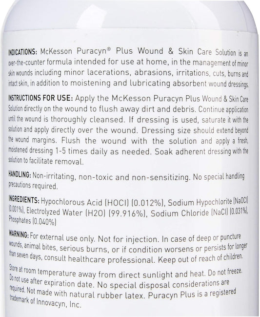McKesson Puracyn Plus Wound and Skin Care Solution, Would Irrigation Solution, 16.9 fl oz, 1 Count