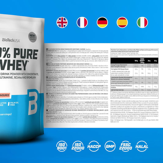 Biotechusa 100% Pure Whey | Protein Powder With Bcaa And Glutamine | Gluten-Free, Palm Oil Free | 21G Protein Per Serving, 14 * 28G, Variety Pack