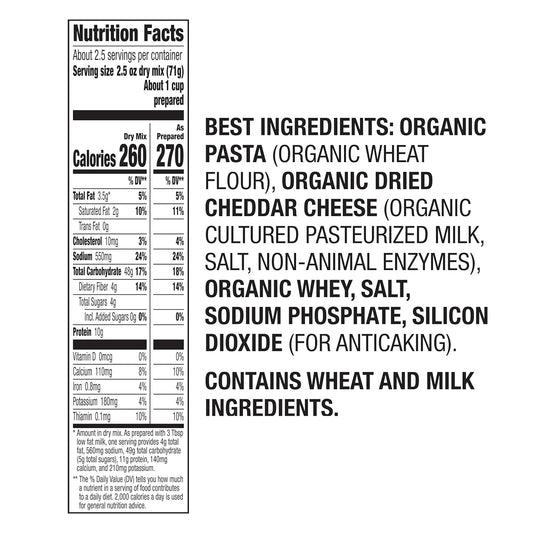 Annie'S Organic Macaroni And Cheese, Shells And White Cheddar, 6 Oz