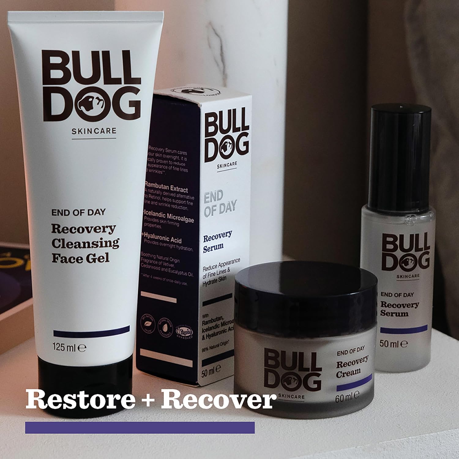 BULLDOG SKINCARE - End Of Day Recovery Cream for Men | Rehydrate & Soothe | 60 ml : Amazon.co.uk: Beauty