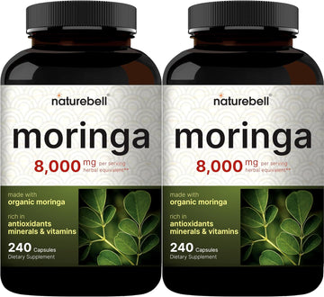 Naturebell 2 Pack Moringa Capsules 8000Mg Per Serving, 240 Capsules