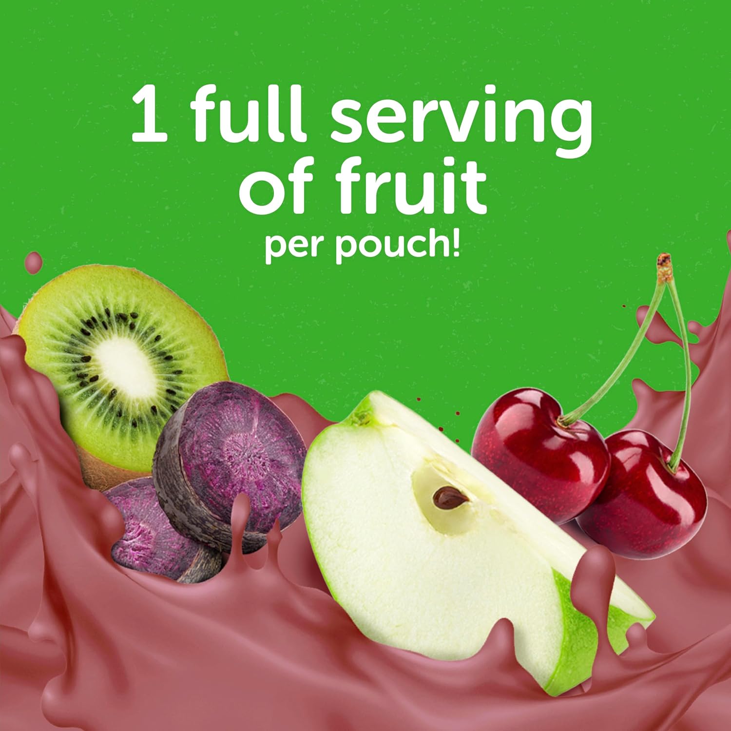 Beech-Nut Toddler Smoothies with Prebiotics, Apple Cherry Kiwi Purple Carrot & Yogurt Baby & Toddler Food Pouches, 3.5 oz (12 Pack) : Everything Else