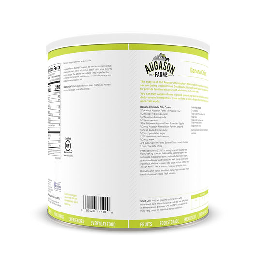 Augason Farms Banana Chips 2 Lbs 1 Oz No. 10 Can