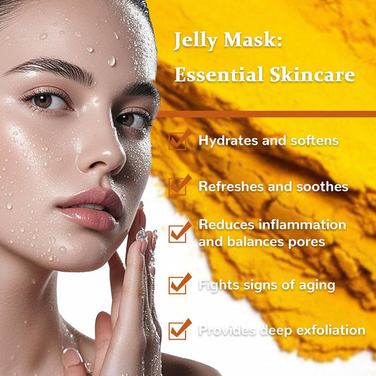 Jelly Mask For Facials, Vajacial Jelly Mask, Face Mask For Instant Hydration, Vegan Peel Off Face Mask, For Cleaning, Calming (Pure Himala Yan)