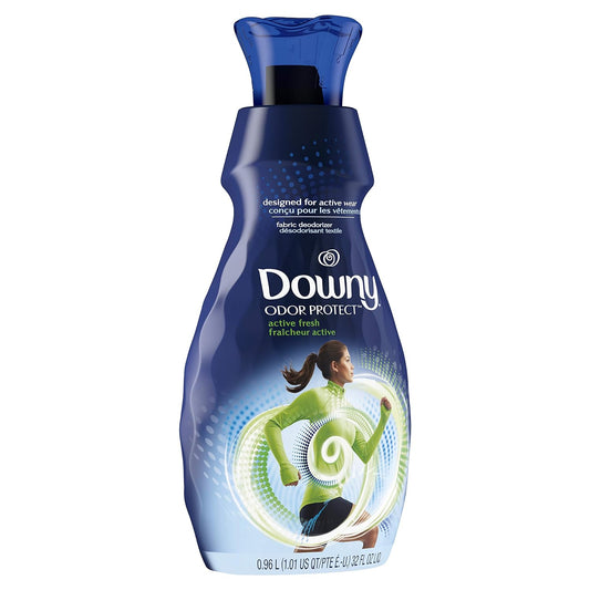 Downy Odor Protect Fabric Deodorizer And Fabric Conditioner, Active Fresh, 32 Fl Oz, Packaging May Vary