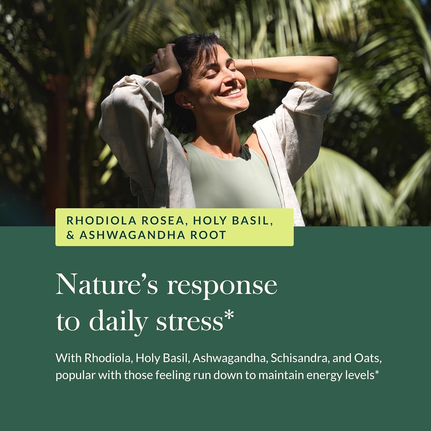 Gaia Herbs Stress Response Supplements - Supports Relaxation - With Rhodiola, Holy Basil, Ashwagandha & More - 30 Vegan Liquid Phyto-Capsules (15 Servings) : Health & Household