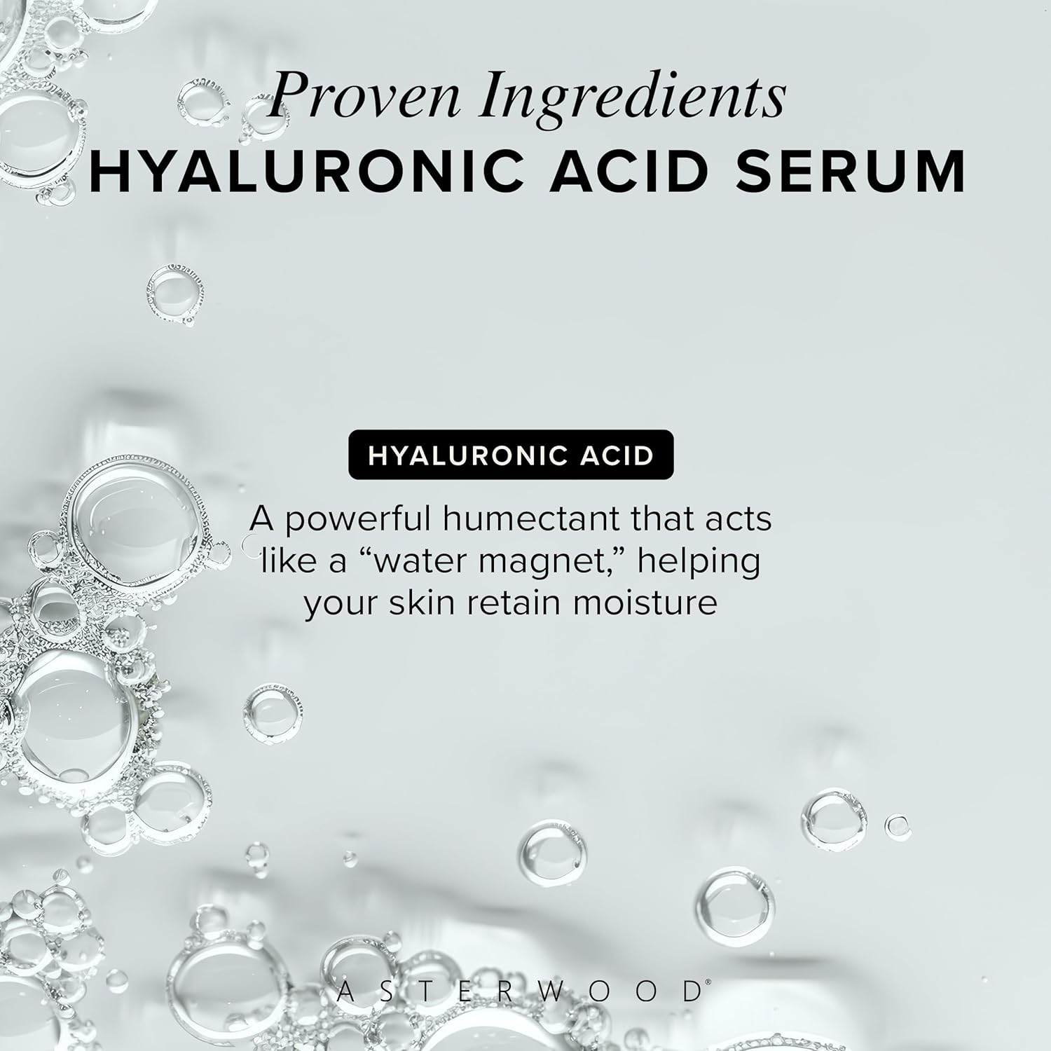 Asterwood Hyaluronic Acid Serum 1 Oz + Hyaluronic Acid Cream 1.7 Oz : Beauty & Personal Care