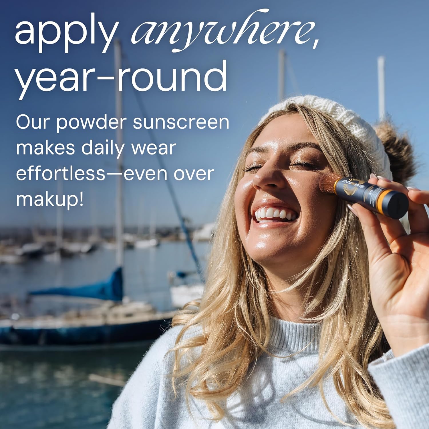 Brush On Block Spf 30 Mineral Powder Sunscreen Refill New Formula, With Niacinamide, Hyaluronic Acid, & Vitamin C, Broad Spectrum, Water Resistant, Reef Friendly (Touch Of Tan Refill) : Beauty & Personal Care