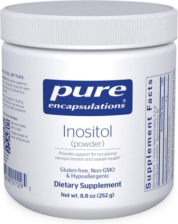 Pure Encapsulations Inositol (Powder) - Supplement To Support Energy, Nervous System & Ovarian Function* - With Myo-Inositol - 8.8 Ounces