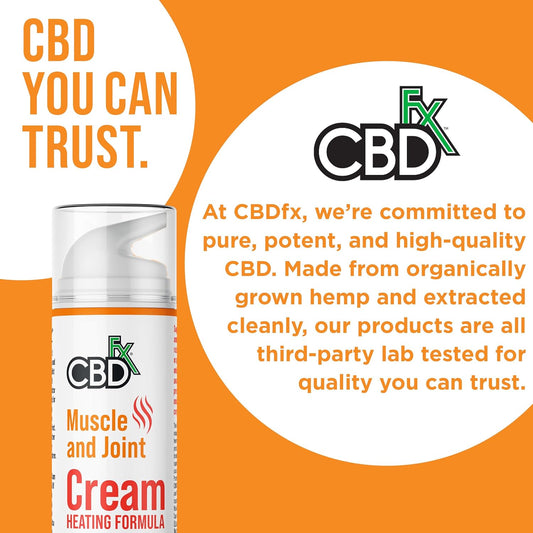 Cbdfx 1000Mg Cbd/1000Mg Cbg, High Strength Muscle & Joint Cbd Cream With Caffeine, Vanillin, Tea Tree Oil And White Willow Bark, Heating Formula, 50Ml