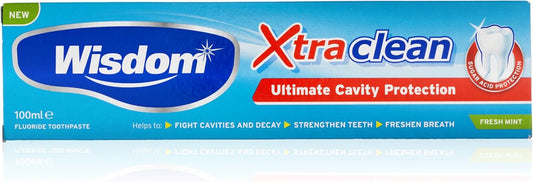 3X Wisdom Xtra Clean Fluoride Toothpaste Fresh Mint 100Ml