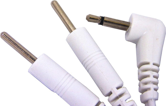 Tens Lead Wires 1 Pair Male 2.5Mm Jack Plug 2Mm Pin Connection By Healthcare World